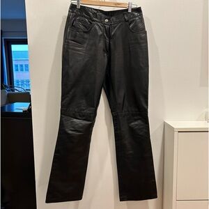 RUDSAK Black Straight Leg Leather Pants